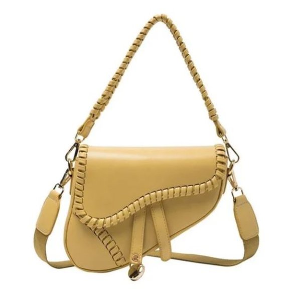 Handbags - Mustard Color Saddle Bag